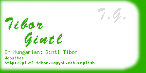 tibor gintl business card